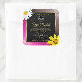 Roze Bourgogne Glitter Black Product Labels Logo (Tas)