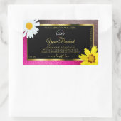 Roze Bourgogne Glitter Black Product Labels Logo (Tas)