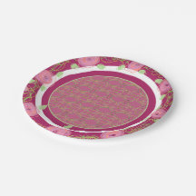 Roze Bourgogne Roos en groenboek Borden