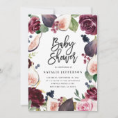 Roze, Bourgogne, + waterverf flora en script (Voorkant)