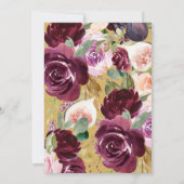 Roze, Bourgogne, + waterverf flora en script (Achterkant)