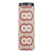 Roze Bourgondië Bloem Motief Monogram Thermosbeker (Achterkant)
