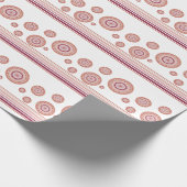 Roze Bourgondië en wit Cadeaupapier (Hoek)