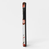 Roze Bourgondische bloemen iPhone Case (Achterkant/links)