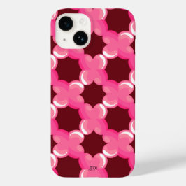 Roze Bourgondische Valentijnsdag cadeau Case-Mate iPhone 14 Hoesje