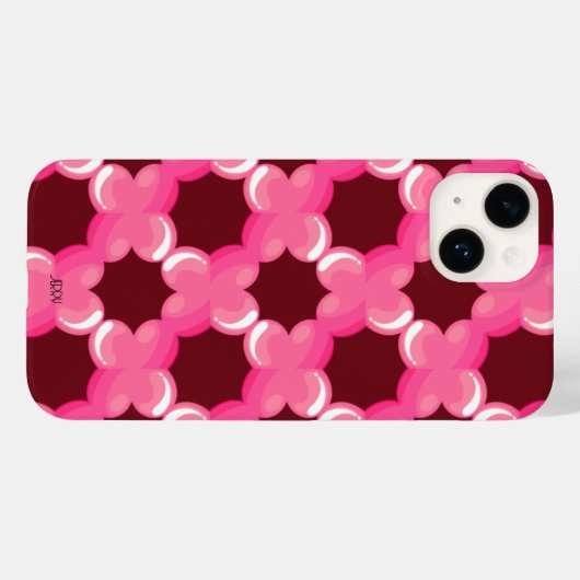 Roze Bourgondische Valentijnsdag cadeau Case-Mate iPhone Case (Achterkant (horizontaal))