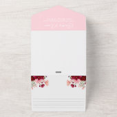 Roze Bourgondische Vrijgezellenfeest met recept All In One Uitnodiging (Buitenkant)