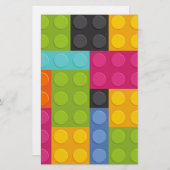 roze bouwstenen briefpapier (Voorkant / Achterkant)