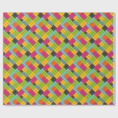 roze bouwstenen cadeaupapier (Vlak)