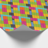 roze bouwstenen cadeaupapier (Hoek)