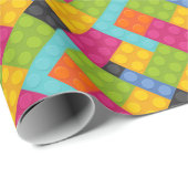 roze bouwstenen cadeaupapier (Rol Hoek)