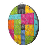 roze bouwstenen dartbord (Voorkant Rechts)