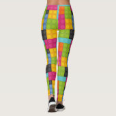 roze bouwstenen leggings (Achterkant)