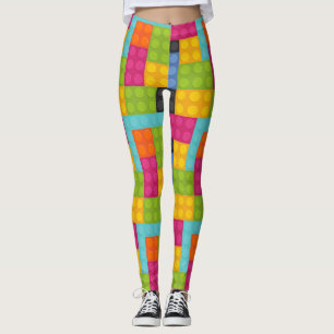 roze bouwstenen leggings