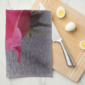 roze boven grijs theedoek (Quarter Fold)