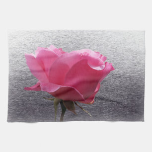 roze boven grijs theedoek