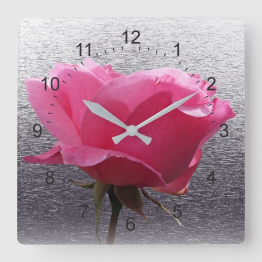 roze boven grijs vierkante klok (Voorkant)