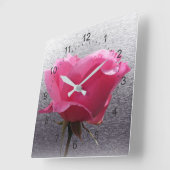 roze boven grijs vierkante klok (Hoek)