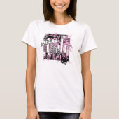 Roze bovenste bob Spaghetti-riem T-shirt (Voorkant)