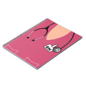 Roze bovenste ontwerptop van de standaardnotebook notitieboek (Linkerzijde)