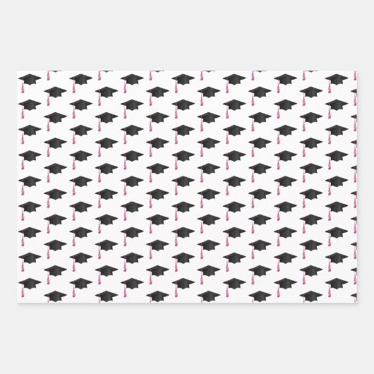 Roze Bow 12 Foto Collage Afstuderen Patterns Inpakpapier Vel (Voorkant 3)