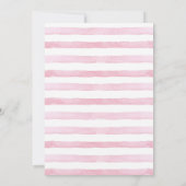 Roze Bow 1e Verjaardag Meisje Party Uitnodiging (Achterkant)