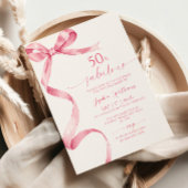 Roze Bow 50 & Uitnodiging voor Verjaardag