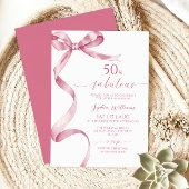 Roze Bow 50 & Uitnodiging voor Verjaardag