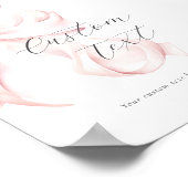 Roze Bow Aangepaste Tekst Tabel Teken Poster (Hoek)