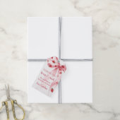 Roze Bow Aardbei Berry Sweet Verjaardag Gift Label Cadeaulabel (Met Touw)