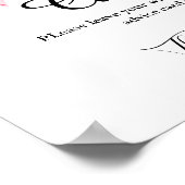 Roze Bow Advies vrijgezellenfeest teken Poster (Hoek)