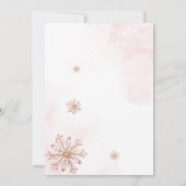 Roze Bow Baby Het is koud buiten Meisje Baby showe Kaart (Achterkant)