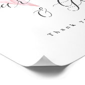 Roze Bow Baby in Bloom Baby shower Geschenken Teke Poster (Hoek)