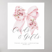 Roze Bow Baby in Bloom Baby shower Geschenken Teke Poster (Voorkant)