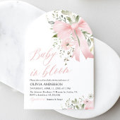 Roze Bow Baby in Bloom Bloemen Meisje Baby shower Kaart