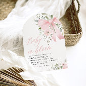 Roze Bow Baby in Bloom Bloemen Meisje Baby shower Kaart