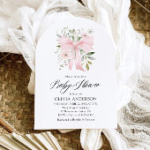 Roze Bow Baby in Bloom Bloemen Meisje Baby shower Kaart