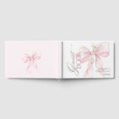 Roze Bow Baby in Bloom floral Baby shower Gastenboek (Volledig)