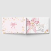 Roze Bow Baby in Bloom floral Baby shower Gastenboek (Volledig)
