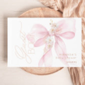 Roze Bow Baby in Bloom floral Baby shower Gastenboek