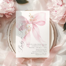 Roze Bow Baby in Bloom Floral Baby shower