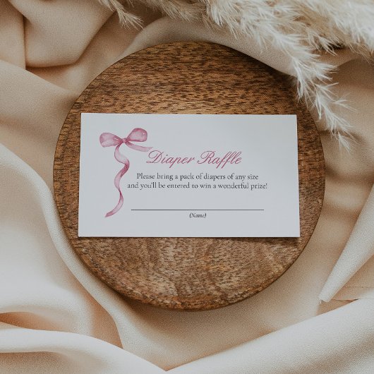 Roze Bow Baby Luier Aanvraag Behuizing Kaart