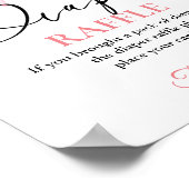 Roze Bow baby Luier loterij baby shower spel teken Poster (Hoek)