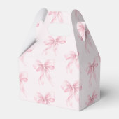 Roze Bow Baby meisje Douche elegant Bedankdoosjes (Achterkant)