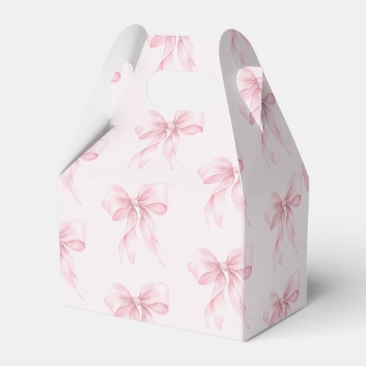 Roze Bow Baby meisje Douche elegant Bedankdoosjes (Achterkant)