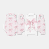 Roze Bow Baby meisje Douche elegant Bedankdoosjes (Uitgevouwen)
