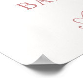 Roze Bow Baby Meisje Douche Welkom Teken Poster (Hoek)