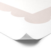 Roze Bow Baby Meisje Douche Welkom Teken Poster (Hoek)