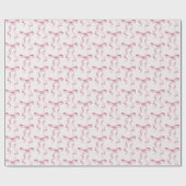 Roze Bow Baby of Vrijgezellenfeest, Verjaardagsfee Cadeaupapier (Vlak)