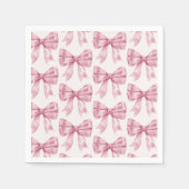 Roze Bow Baby of Vrijgezellenfeest, Verjaardagsfee Servet (Voorkant)